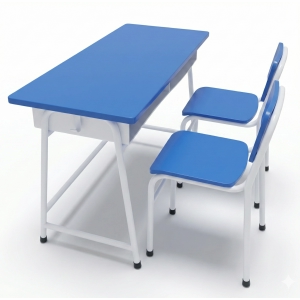 rectangular dual seater desk