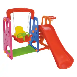 multicolor slide with swing